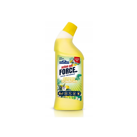 WC tisztító gél 1 liter Action Gel Force Citrus