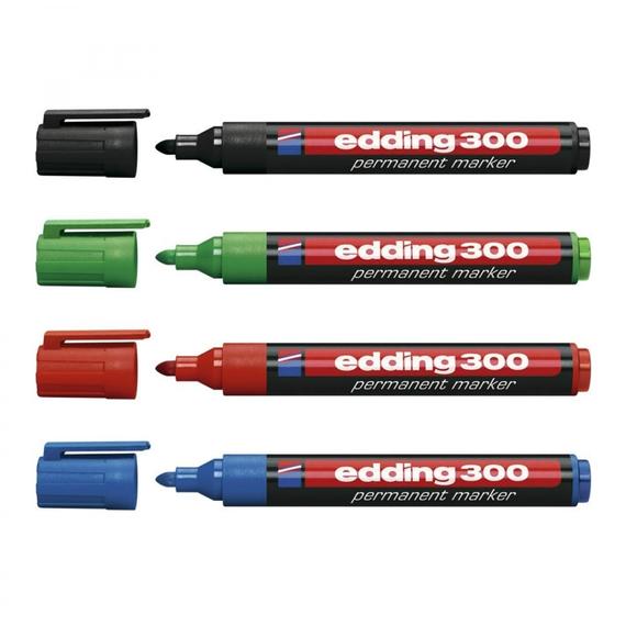 Alkoholos marker 1,5-3mm, kerek Edding 300, 4 klf.szín 