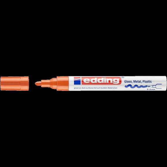 Lakkmarker 2-4mm, kerek Edding 750 narancs 
