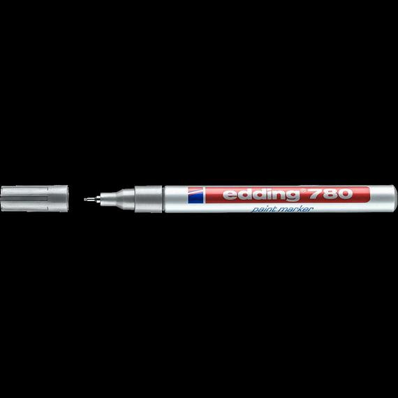 Lakkmarker 0,8mm, kerek Edding 780 ezüst 
