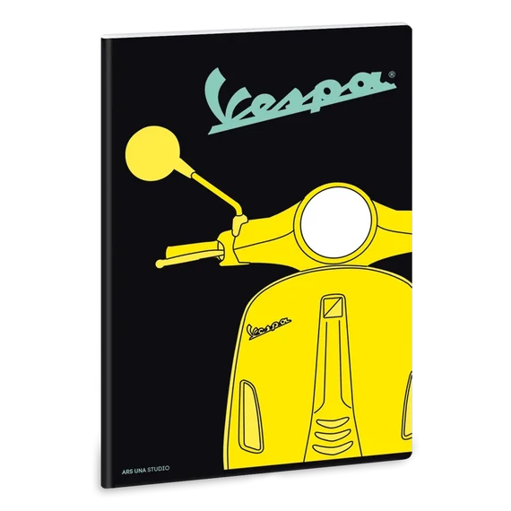 Vespa_Yellow_A4_extra_kapcsos_fuzet_negyzethalos
