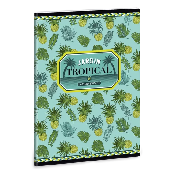 Ars_Una_Yellow_pineapple_A5_extra_kapcsos_fuzet_negyzethalos