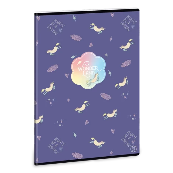 Ars_Una_Wonderland_Unicorn_A4_extra_kapcsos_fuzet_sima