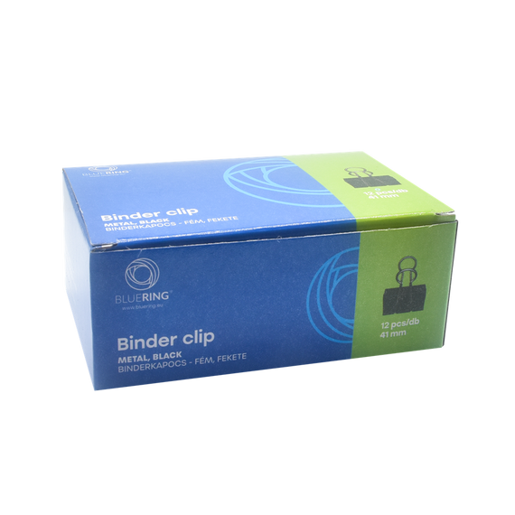 Binderkapocs 41mm, 12 db/doboz, Bluering® 