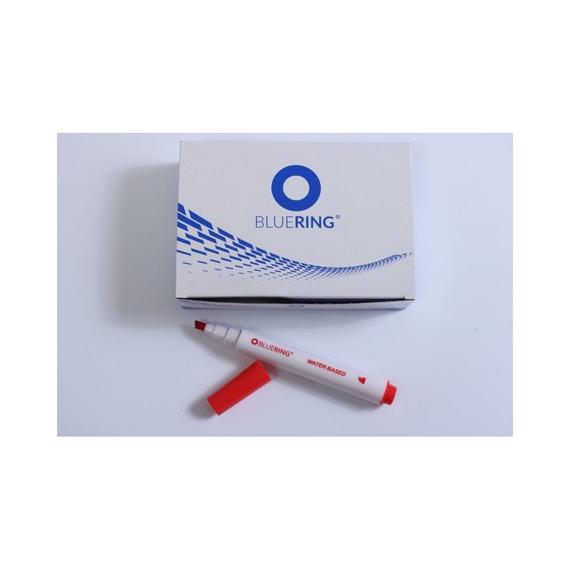 Flipchart marker rostirón vizes vágott végu 1-4mm, Bluering® piros