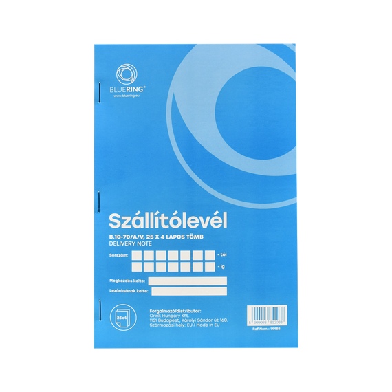Szállítólevél A5, 25x4lapos B.10-70/A/V Bluering® 