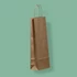 Kép 2/2 - Sodrottfüles papír italtáska 140x80x390mm barna