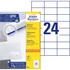 Kép 2/3 - Etikett címke, 70 x37mm, univerzális, 24 címke/ív, 100 ív/doboz, Avery fehér