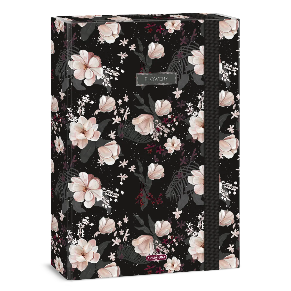 Ars Una Flowery black A/4 füzetbox