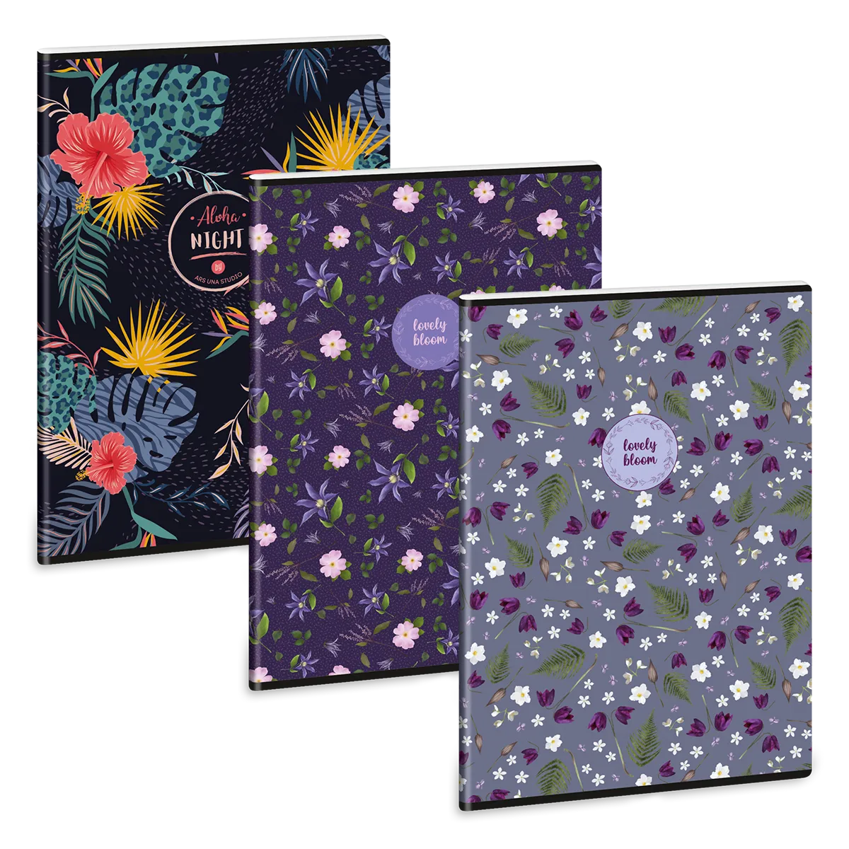 Ars Una Wild Bloom-mix A/4 extra kapcsos füzet-ponthálós