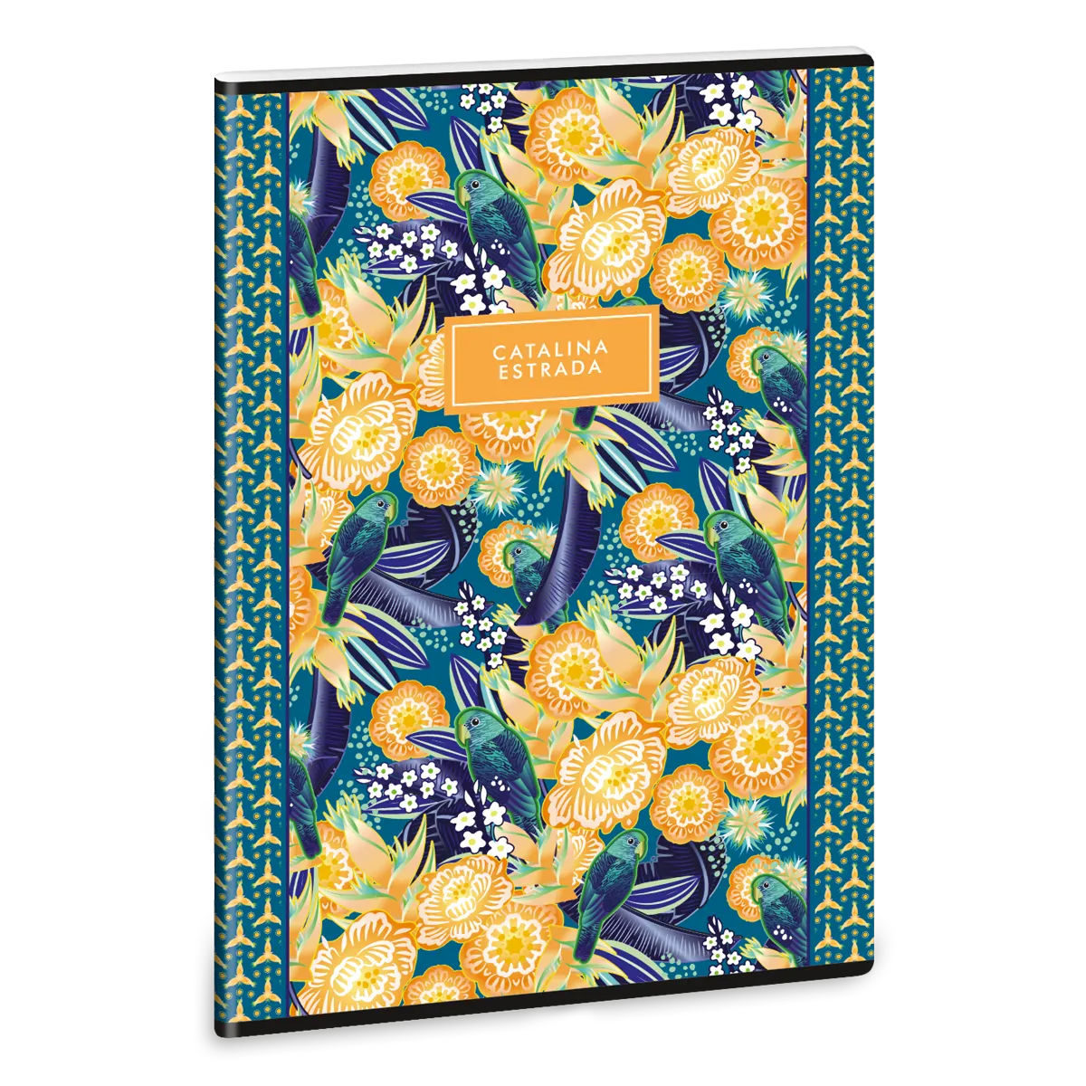 Catalina Estrada Parrot Tropical A/4 extra kapcsos füzet-négyzethálós