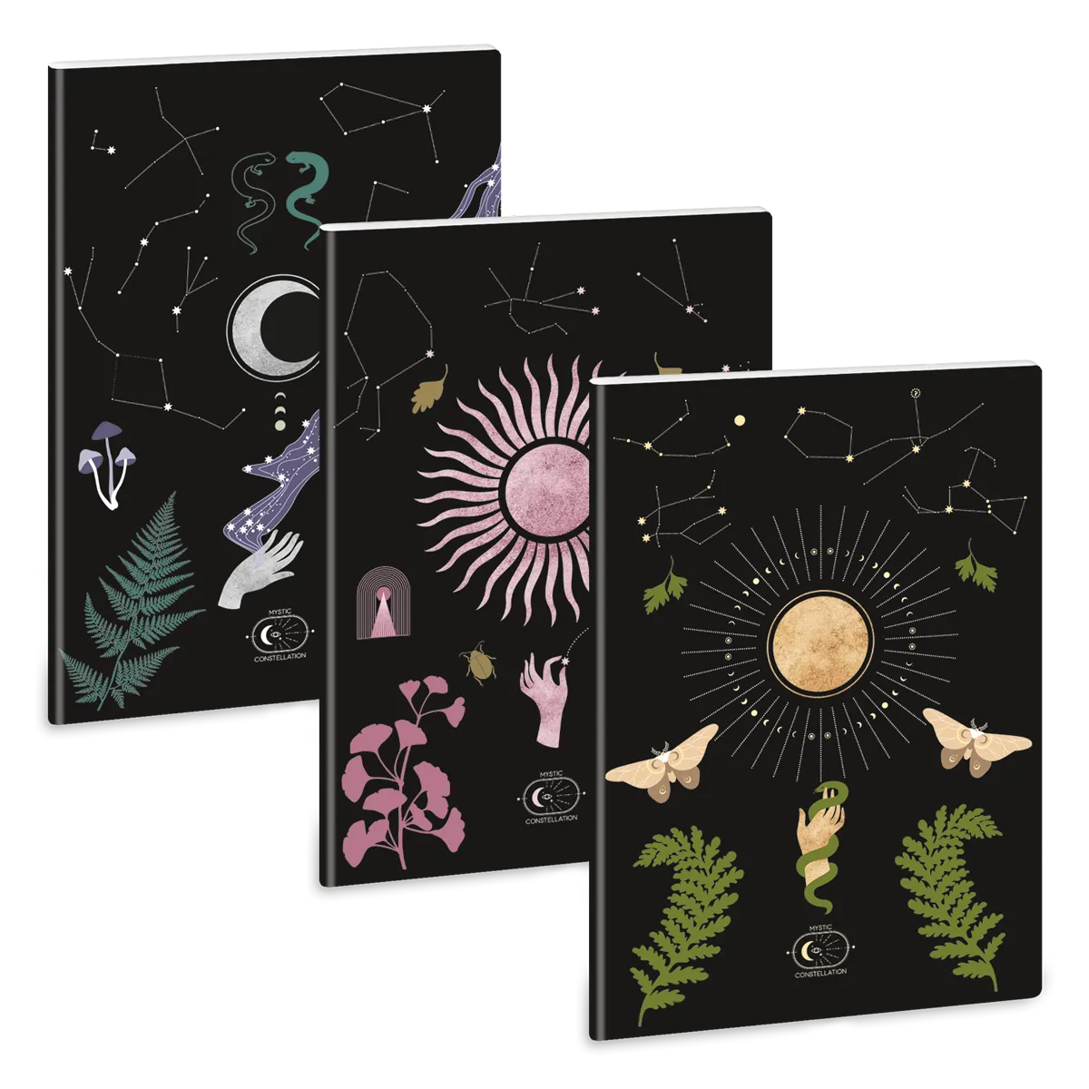 Ars Una Mystic Constellation A/4 extra kapcsos füzet-négyzethálós