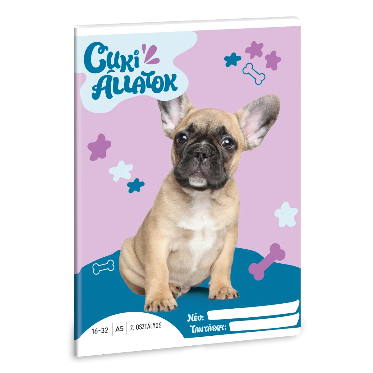Ars Una Cuki Állatok - Francia bulldog A/5 2. osz. füzet 16-32