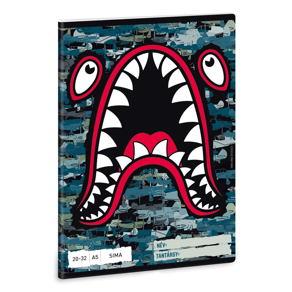 Ars Una Flying Sharks A/5 sima füzet 20-32