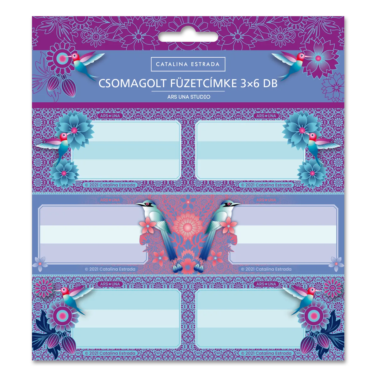 Catalina Estrada csomagolt füzetcímke (3x6 db)