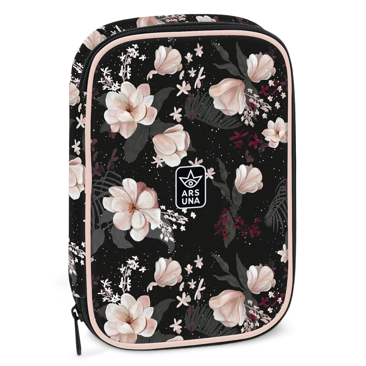 Ars Una Flowery black többszintes tolltartó