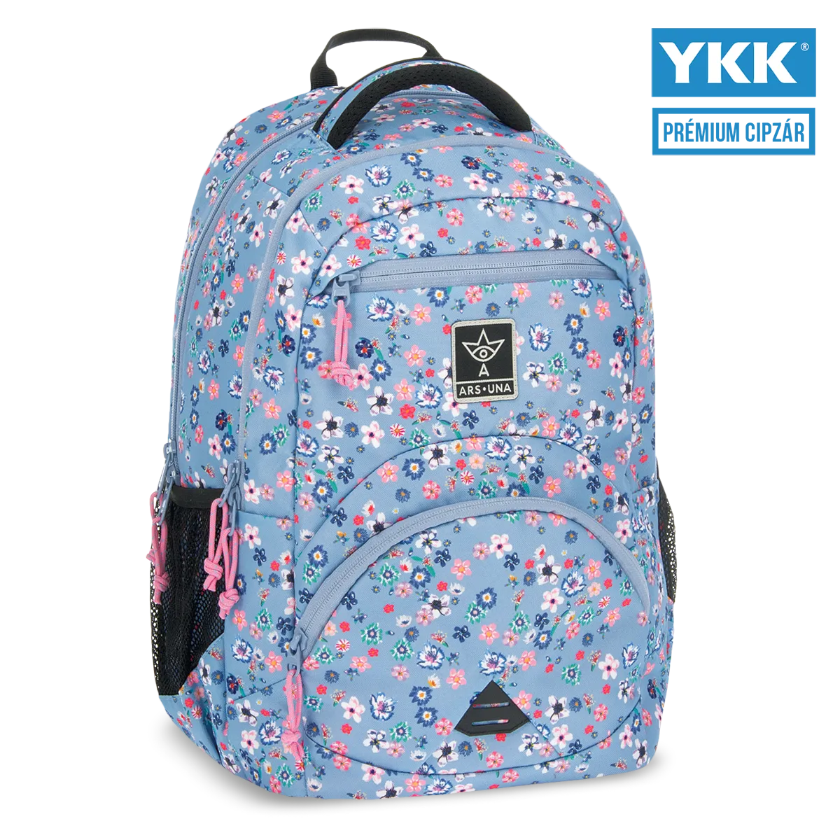 Ars Una Flowery black ergonomikus hátizsák 27 L