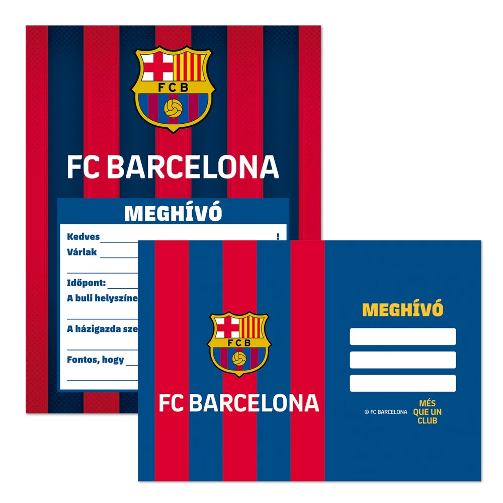 Barcelona partimeghívó borítékkal