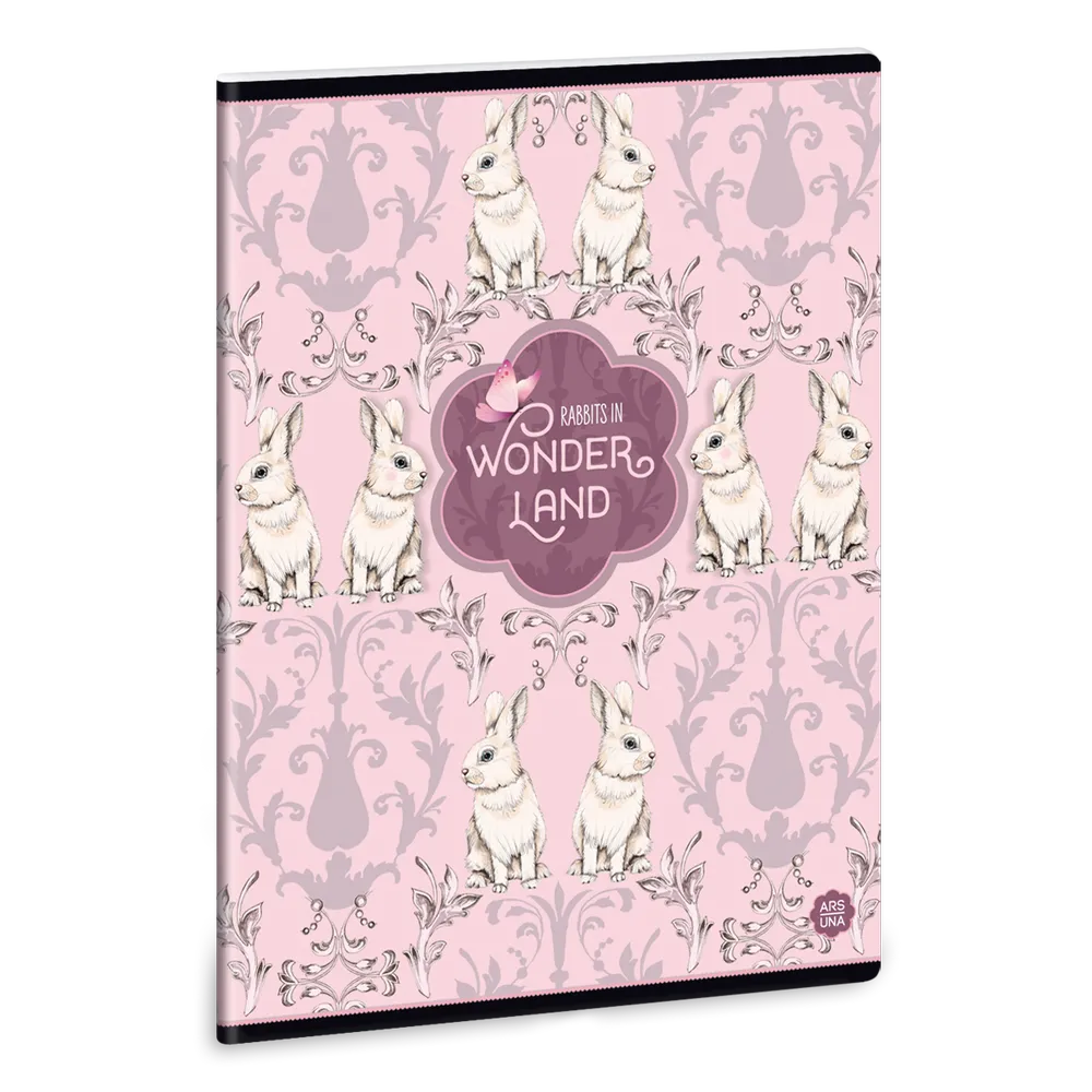 Ars Una Wonderland Rabbits A/5 extra kapcsos füzet-négyzethálós